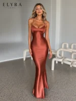 Satin Mermaid Maxi Dress – Premium Evening Gown