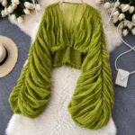 Elegant Chiffon V Neck Blouse