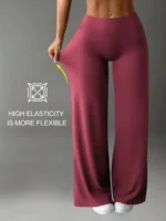 High Waisted Wide Leg Pants – Casual Stretch Trousers - Image 11