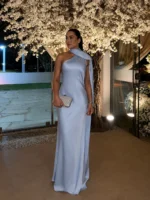 Satin Halter Maxi Dress – Elegant Backless Evening Gown - Image 11