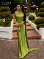 Satin Halter Maxi Dress – Elegant Backless Evening Gown - Image 3