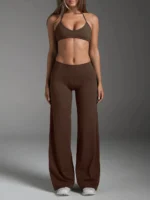 High Waisted Wide Leg Pants – Casual Stretch Trousers - Image 3
