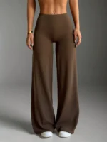High Waisted Wide Leg Pants – Casual Stretch Trousers - Image 2