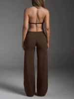 High Waisted Wide Leg Pants – Casual Stretch Trousers - Image 4