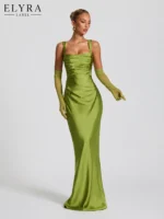Satin Backless Maxi Dress – Elegant Sleeveless Party Gown - Image 6