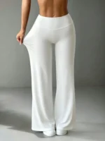 High Waisted Wide Leg Pants – Casual Stretch Trousers - Image 9