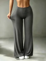 High Waisted Wide Leg Pants – Casual Stretch Trousers - Image 8