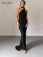 One Shoulder Backless Maxi Dress | Elegant Party Style - Image 10