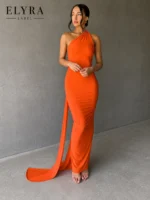 One Shoulder Backless Maxi Dress | Elegant Party Style - Image 20