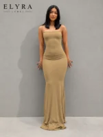 Sleeveless Bodycon Maxi Dress – Elegant Slim Fit Gown - Image 2