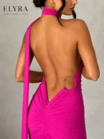 One Shoulder Backless Maxi Dress | Elegant Party Style - Image 3