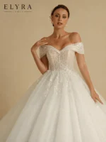 Princess Ball Gown Wedding Dress – Elegant Glitter Bridal Gown - Image 2