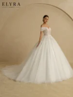 Princess Ball Gown Wedding Dress – Elegant Glitter Bridal Gown - Image 5