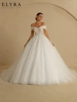 Princess Ball Gown Wedding Dress – Elegant Glitter Bridal Gown - Image 6