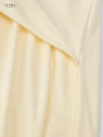 Butter Yellow Halter Maxi Dress | Elegant Evening Gown - Image 6