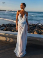 Sky Blue Sheer Slip Maxi Dress | Elegant Beach Gown - Image 5