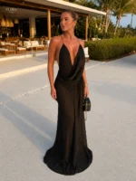 Sky Blue Sheer Slip Maxi Dress | Elegant Beach Gown - Image 7