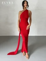 One Shoulder Backless Maxi Dress | Elegant Party Style - Image 11