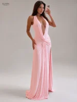 Butter Yellow Halter Maxi Dress | Elegant Evening Gown - Image 9