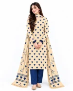 Dhanak Printed 3 Piece Suit – 6 Stunning Colours - Image 2
