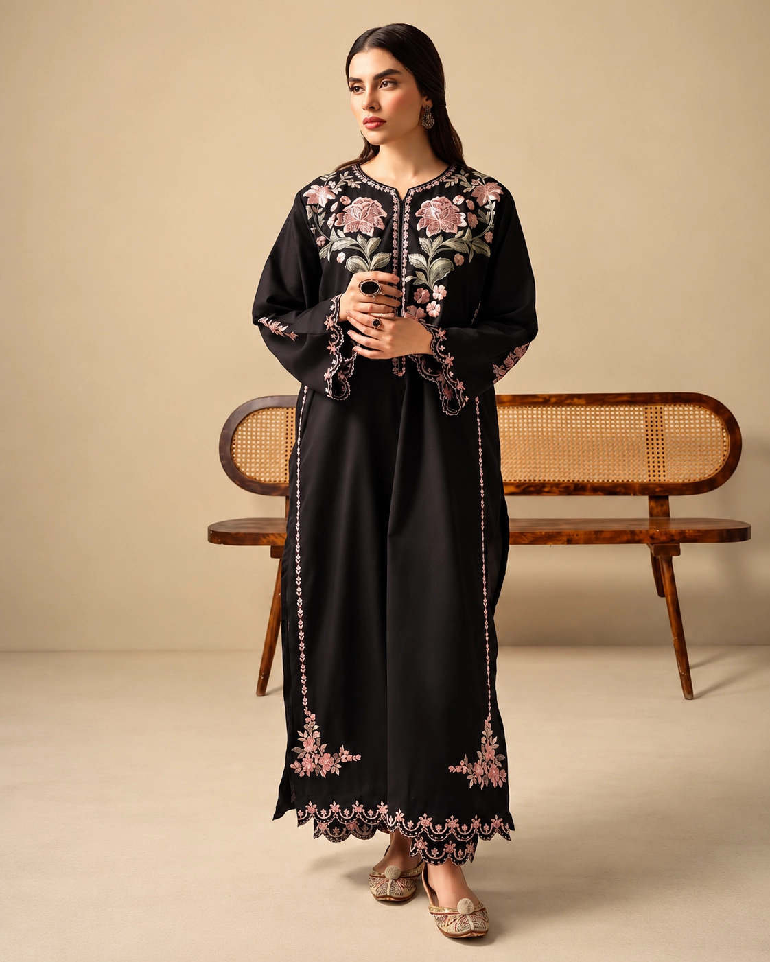 Batool Black Embroidered 2 Piece Suit – 7 Stunning Features