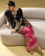 Azure Embroidered Chiffon 3 Piece Suit: 5 Stunning Details - Image 2