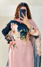 LULUSAR 3 Piece Shamooz Silk Suit – Floral Print - Image 4