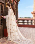 Azure Ivory Embroidered Chiffon 3 Piece Suit: 5 Stunning Details - Image 2