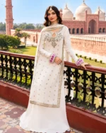 Azure Ivory Embroidered Chiffon 3 Piece Suit: 5 Stunning Details - Image 5