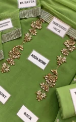 Lulusar Sage Green Crystal Work 3 Piece Outfit: 5 Stunning Details - Image 6