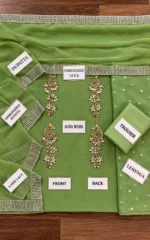 Lulusar Sage Green Crystal Work 3 Piece Outfit: 5 Stunning Details - Image 5
