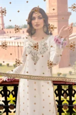 Azure Ivory Embroidered Chiffon 3 Piece Suit: 5 Stunning Details - Image 7